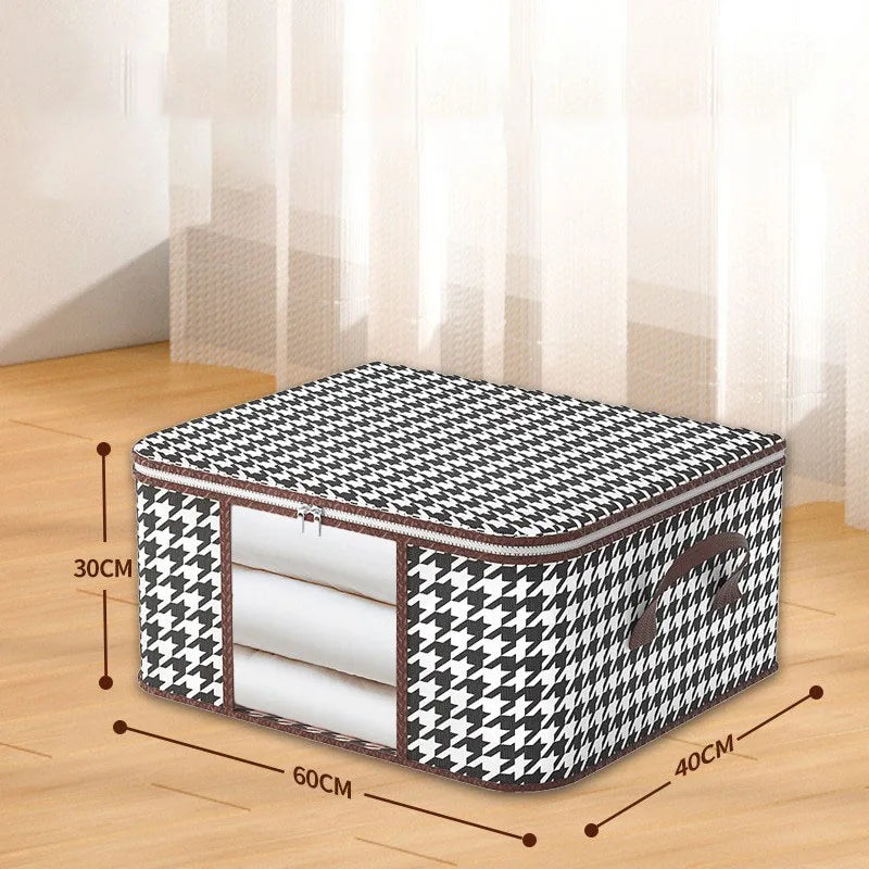 Spacious Household Organizer – Foldable Storage Box for Clothes and Quilts with Dustproof Protection