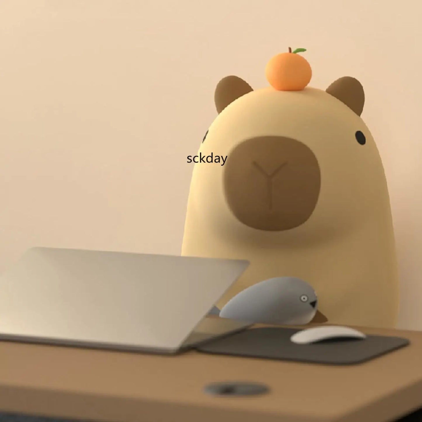 Capybara LED Night Light - Soft Silicone Touch Lamp for Kids' Room Decor π