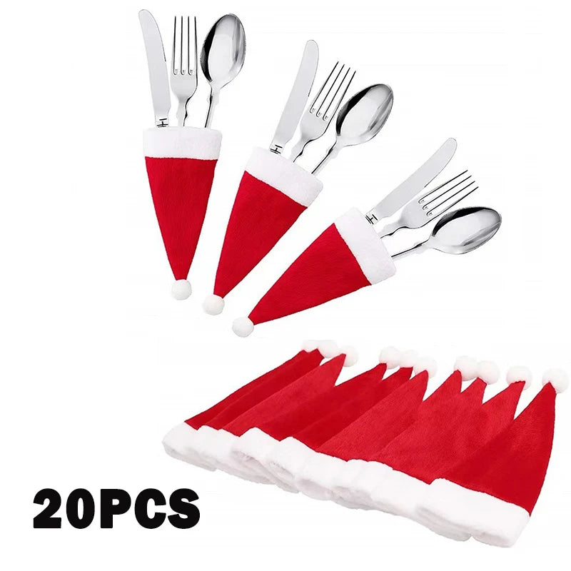 Tableware Bag Holder & Christmas Hat Cutlery Holder