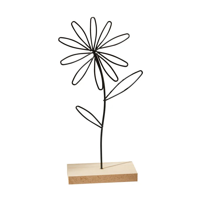 Nordic Iron Flower Decoration – Creative Metal Craft for Home and Living Room