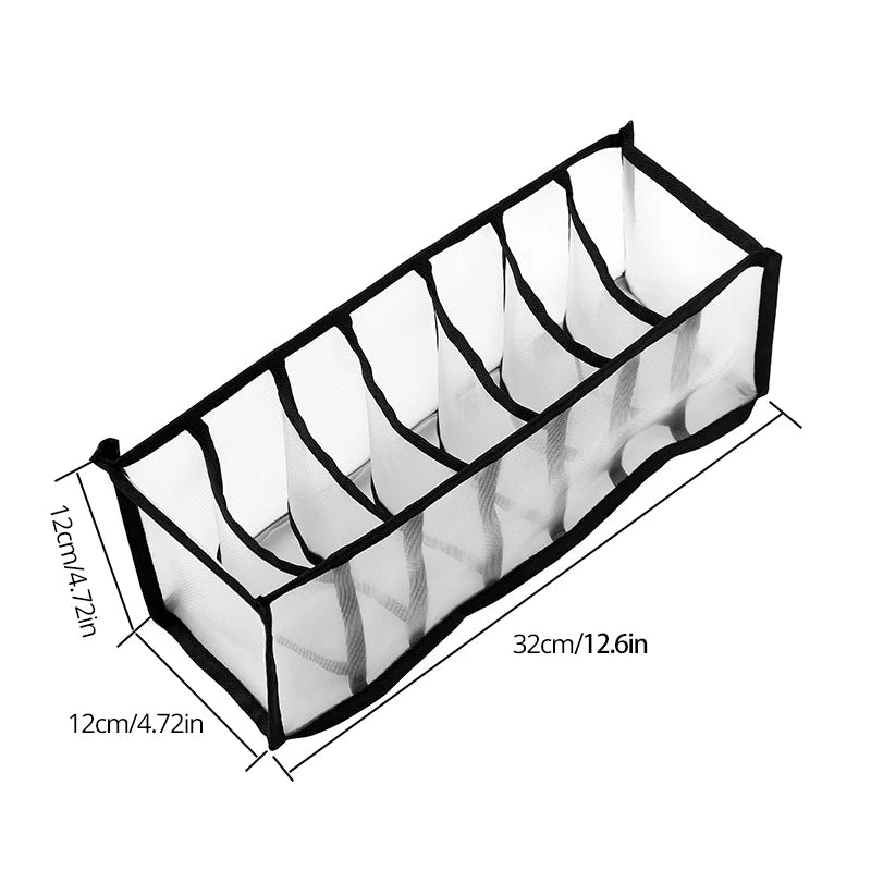 1pc Foldable Underwear Drawer Organizer – Storage Box for Underpants, Socks, and Bras