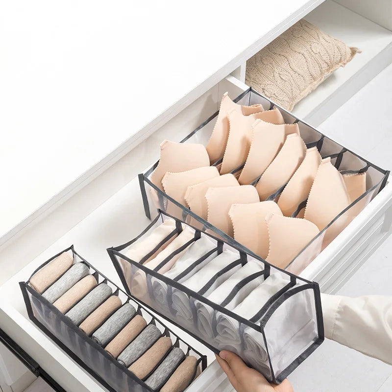 1pc Foldable Underwear Drawer Organizer – Storage Box for Underpants, Socks, and Bras