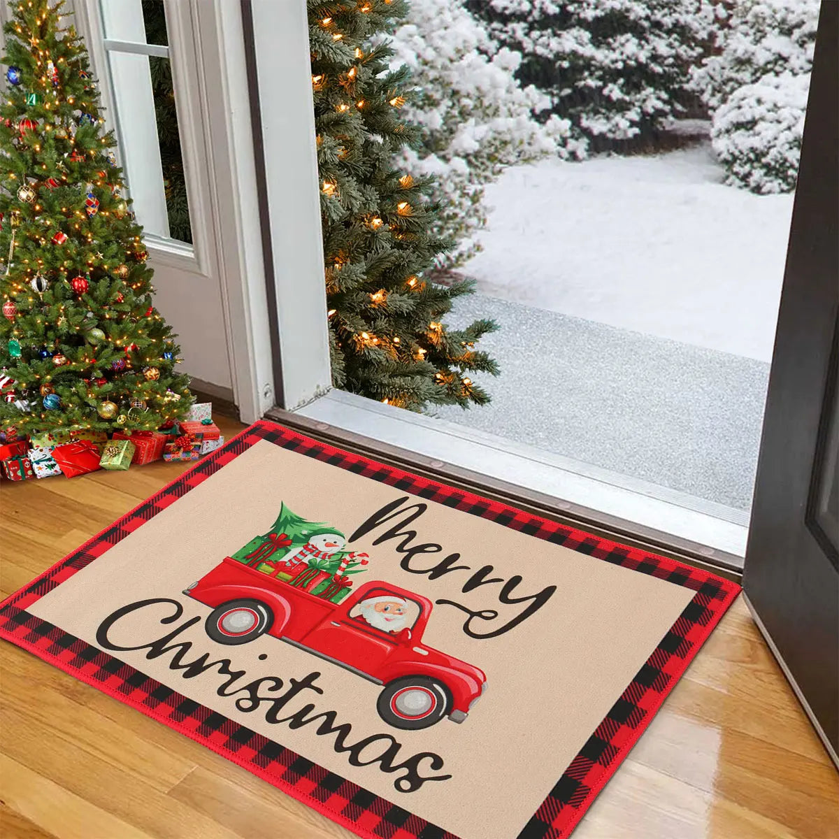 Christmas Door Mat β Santa Claus Outdoor Carpet for Home Decor