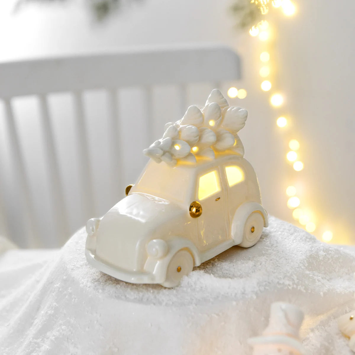 Ceramic Christmas Ball & Bell Gift Pack - Desktop Home Decor & Scene Decoration Props π
