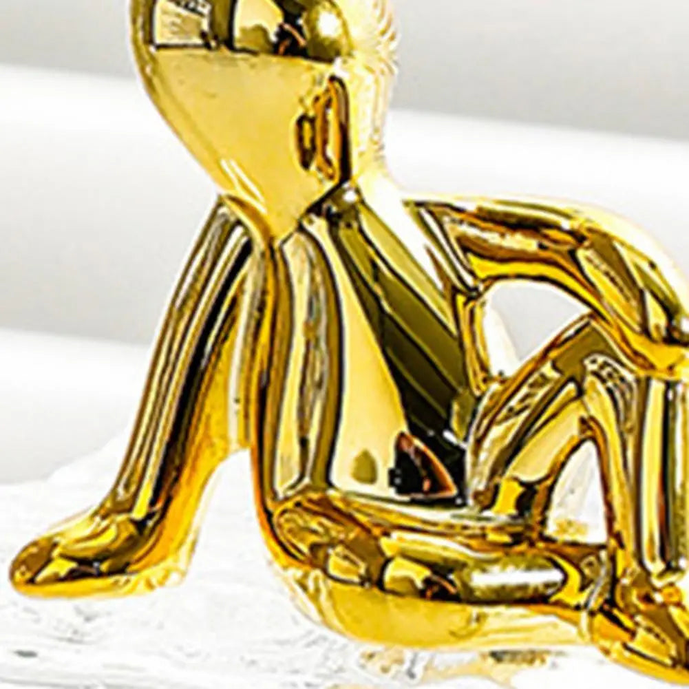 2Pcs Long-Ear Bunny Figurines π° - UV Electroplated Rabbit Statues for Car Decor & Christmas!