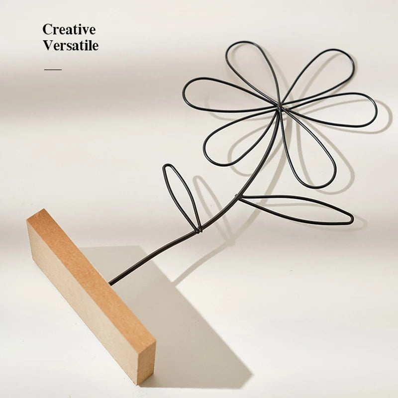 Nordic Iron Flower Decoration – Creative Metal Craft for Home and Living Room