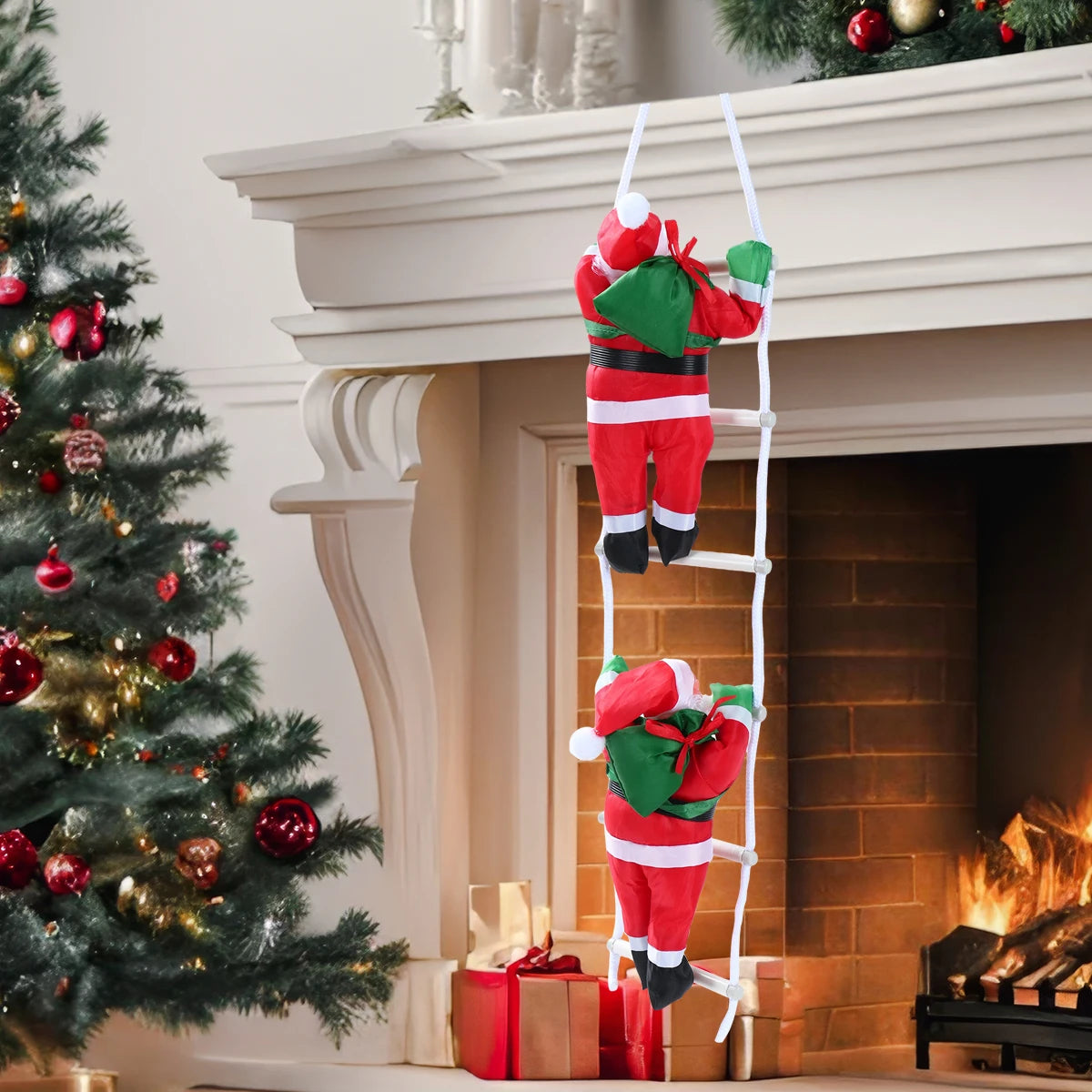 Santa Claus Climbing Ladder Pendant π
πͺ