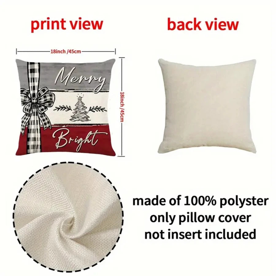 Christmas Pillow Case Merry Christmas, 18x18in β Festive Sofa Decor π