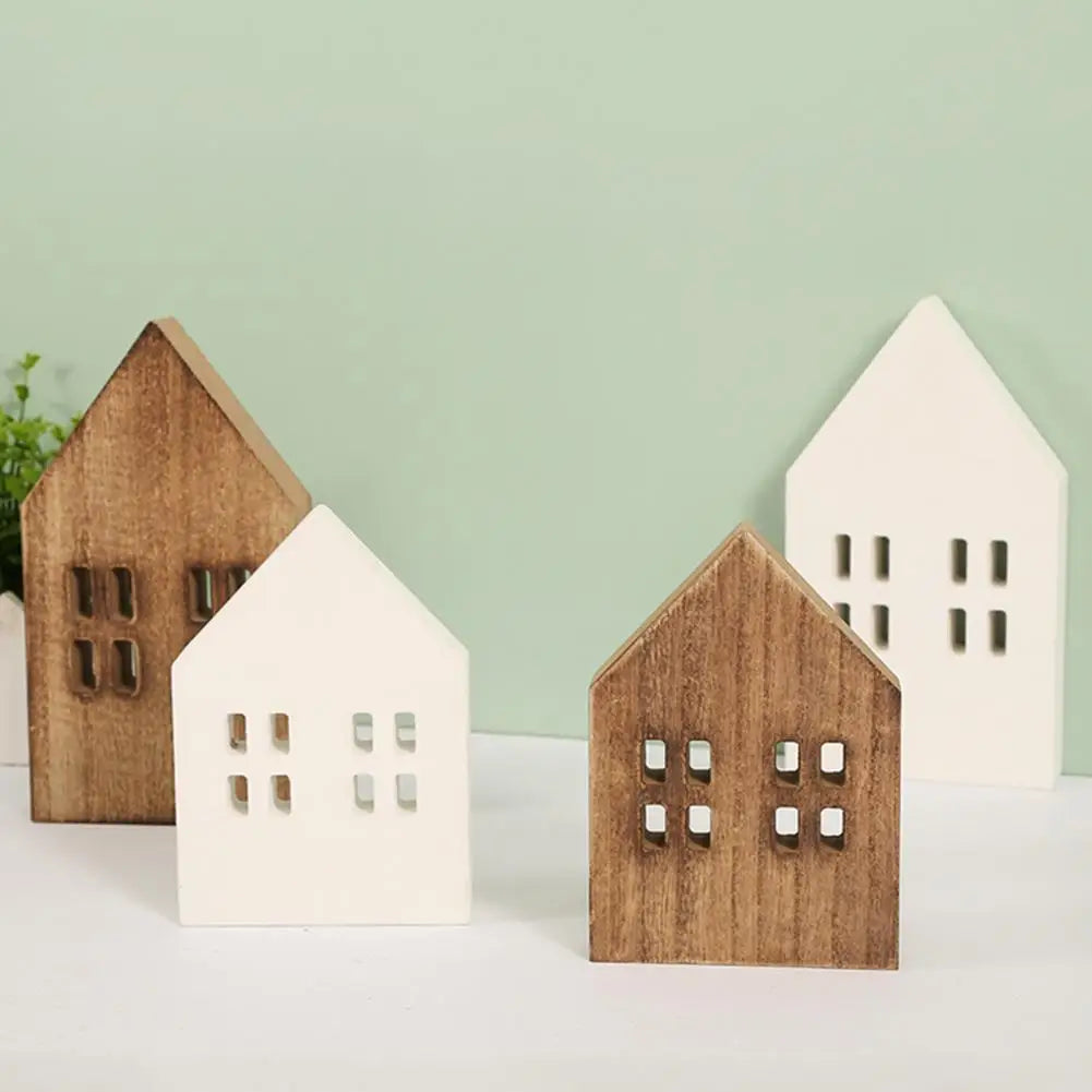 Mini Wooden Log Cabin Christmas Decor