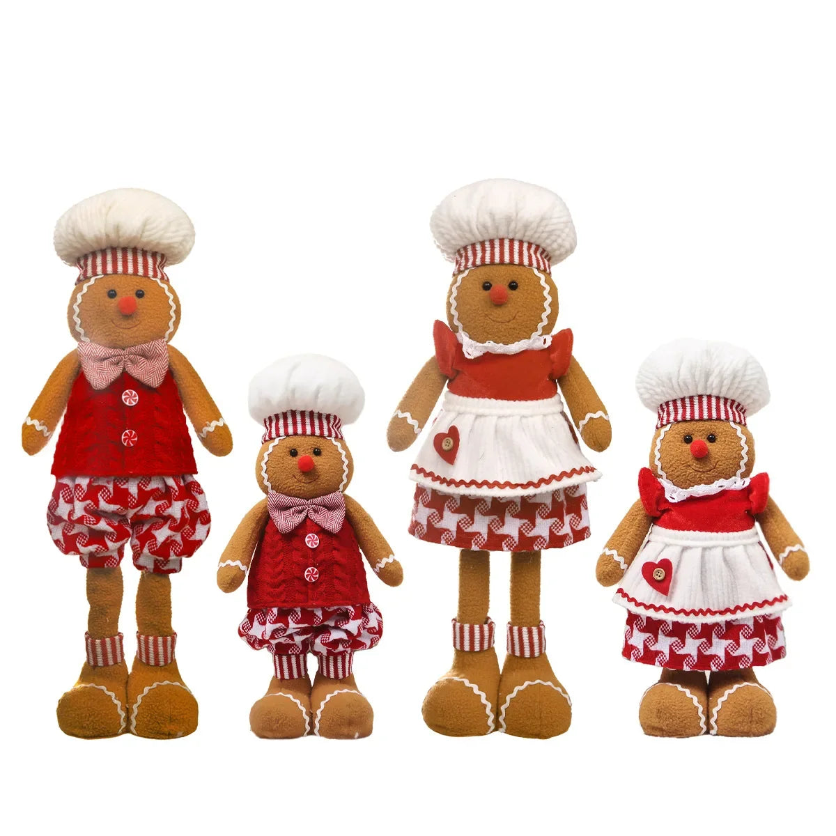 "Adorable Telescopic Gingerbread Man Figurine with Chef Hat β DIY Christmas Window Decor and Standing Ornament" π
