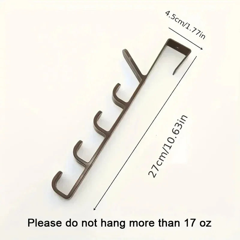 1pc Over-the-Door Clothes Hanger Rack, Plastic Bag & Purse Hooks