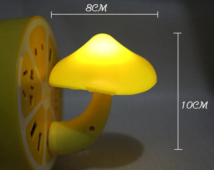 Mushroom LED Night Light with Wall Socket β Warm White Light-Control Sensor Lamp for Bedroom Decoration (EU/US Plug) πβ¨
