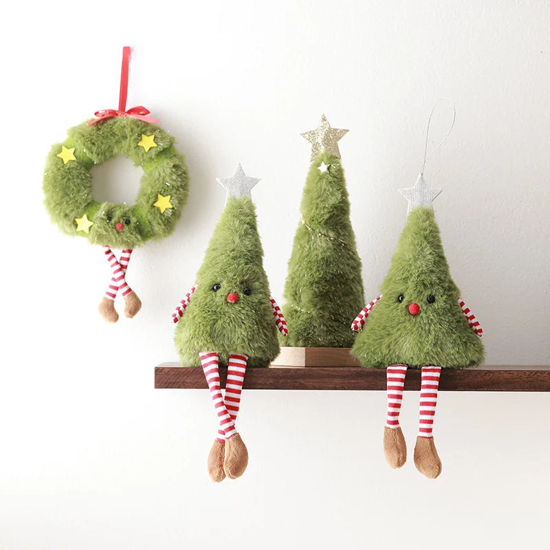 Cute Plush Christmas Tree Wreath Doll Decoration π