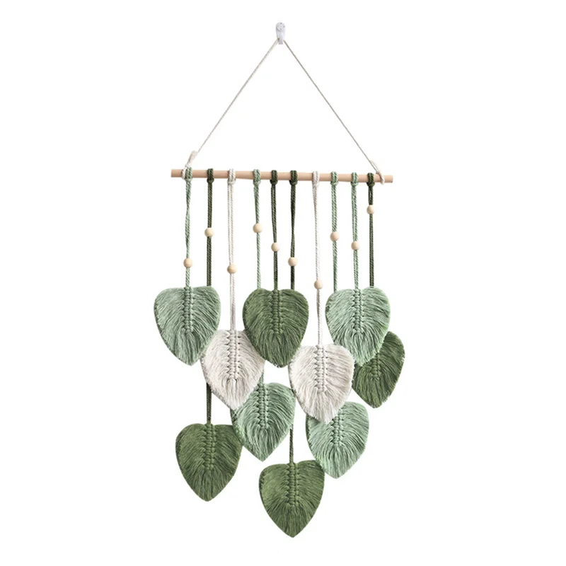 LMacrame Wall Hanging β Boho Style Woven Tapestry for Aesthetic Home Decor and Wedding Decoration in Green πΏ