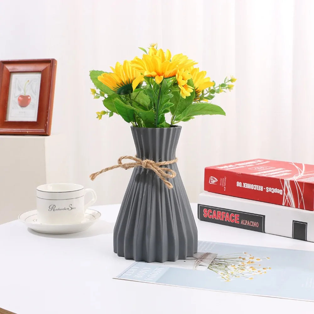 New Living Room Anti-Ceramic Flower Pot β Imitation Ceramic Plastic Flower Vase, Simple and Elegant Design πΌ