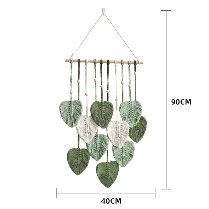 LMacrame Wall Hanging β Boho Style Woven Tapestry for Aesthetic Home Decor and Wedding Decoration in Green πΏ