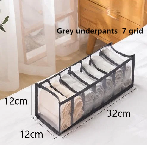1pc Foldable Underwear Drawer Organizer – Storage Box for Underpants, Socks, and Bras