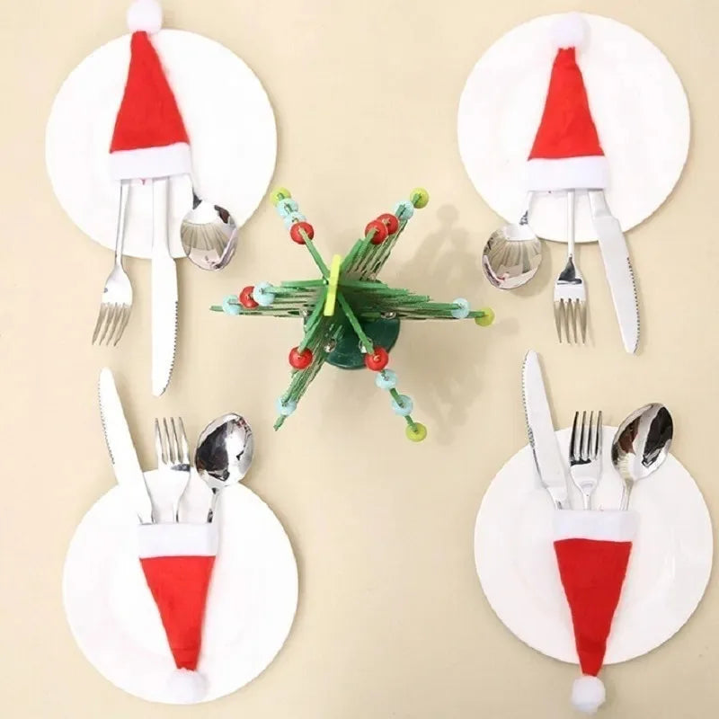Tableware Bag Holder & Christmas Hat Cutlery Holder