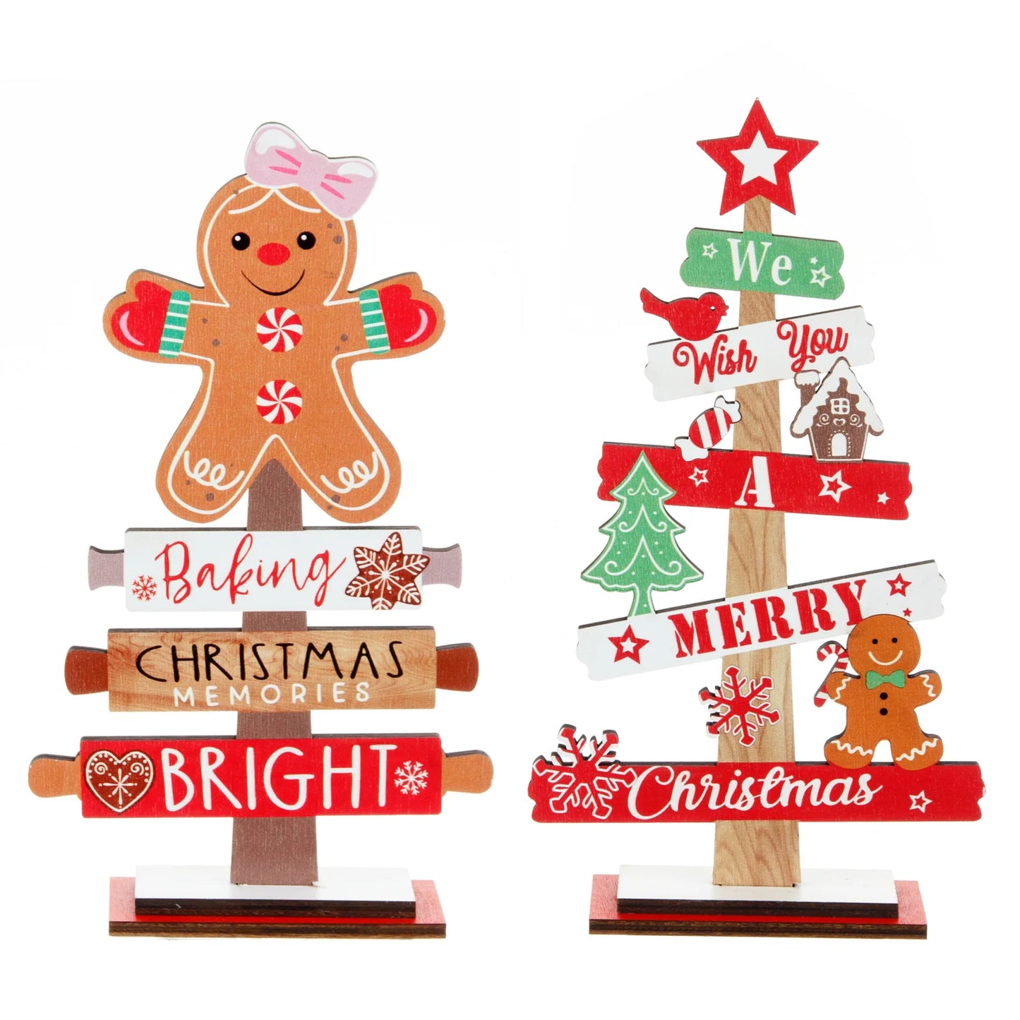 Desktop Christmas Tree Gingerbread Man DIY Decoration ππͺ