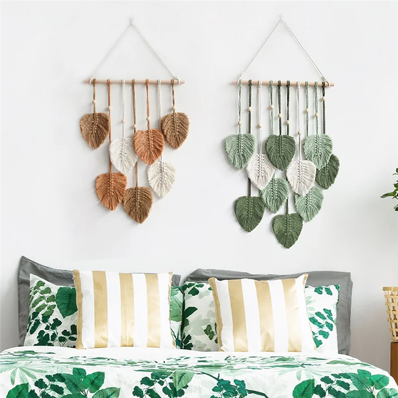 LMacrame Wall Hanging β Boho Style Woven Tapestry for Aesthetic Home Decor and Wedding Decoration in Green πΏ