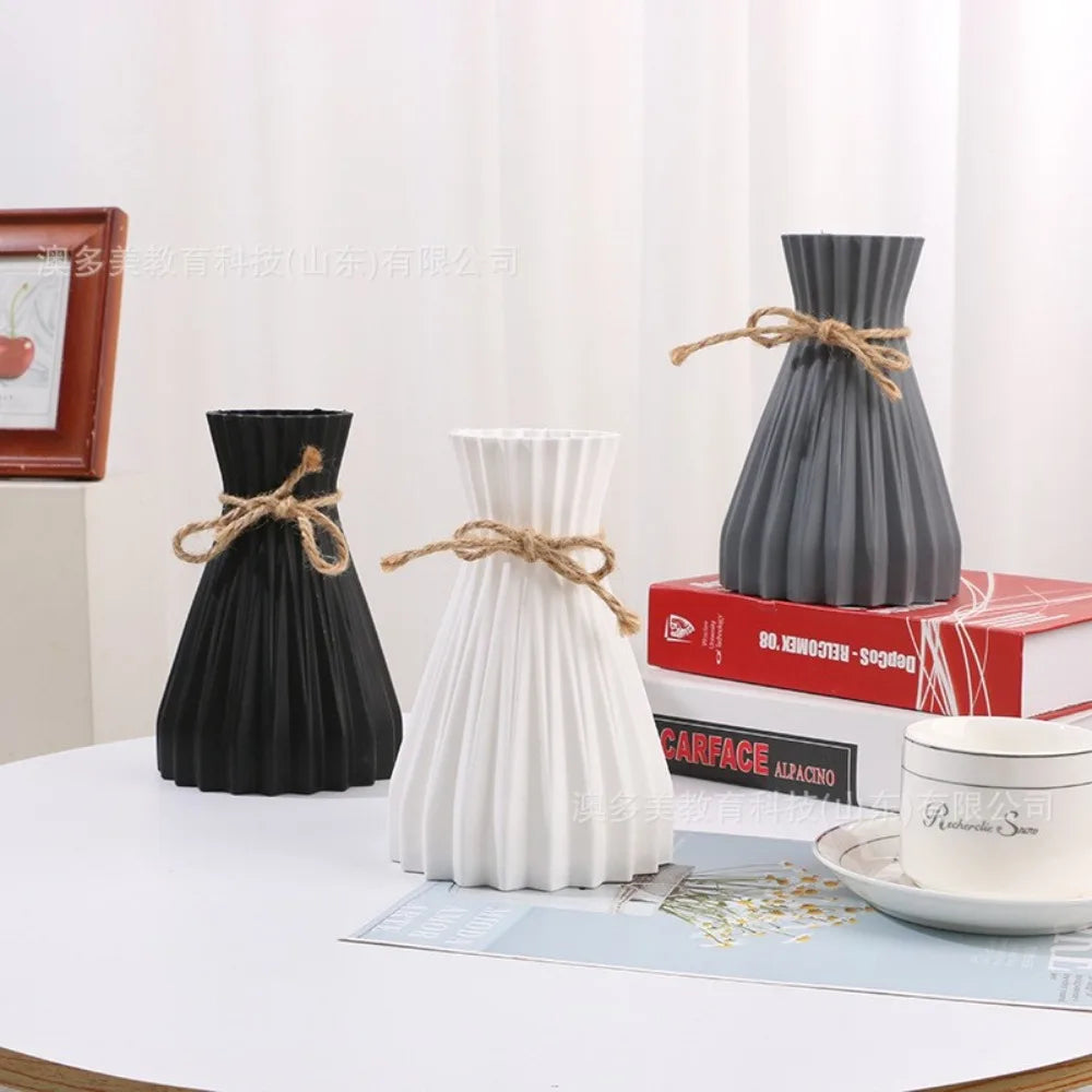 New Living Room Anti-Ceramic Flower Pot β Imitation Ceramic Plastic Flower Vase, Simple and Elegant Design πΌ