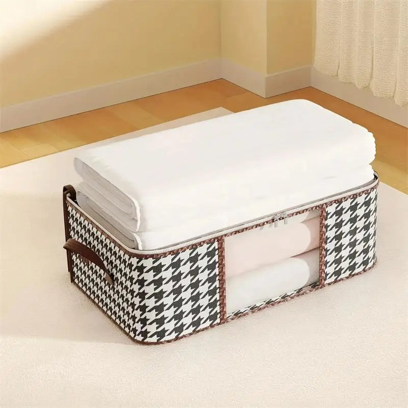 Spacious Household Organizer – Foldable Storage Box for Clothes and Quilts with Dustproof Protection