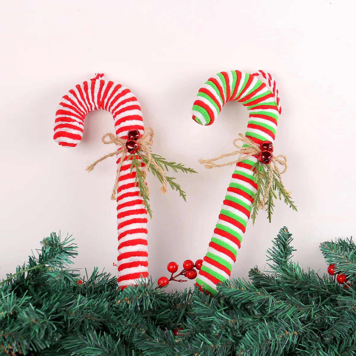 Christmas Plush Soft Candy Cane Ornaments π¬π