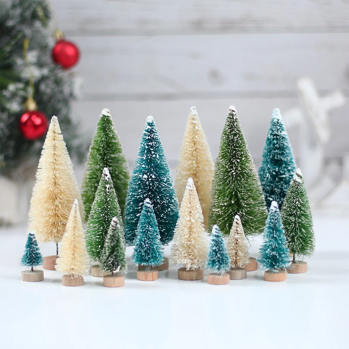 π Artificial Mini Wooden Christmas Tree β Tabletop Ornament Decor π