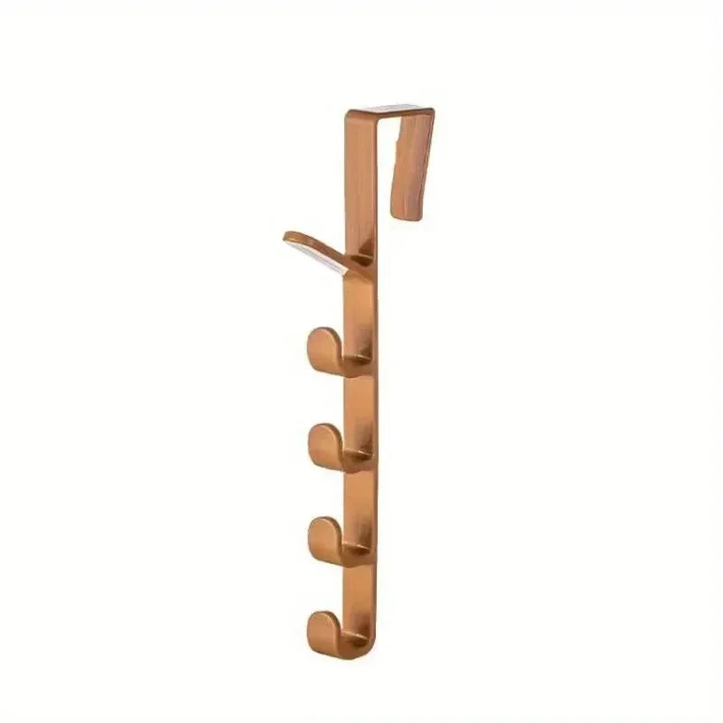 1pc Over-the-Door Clothes Hanger Rack, Plastic Bag & Purse Hooks