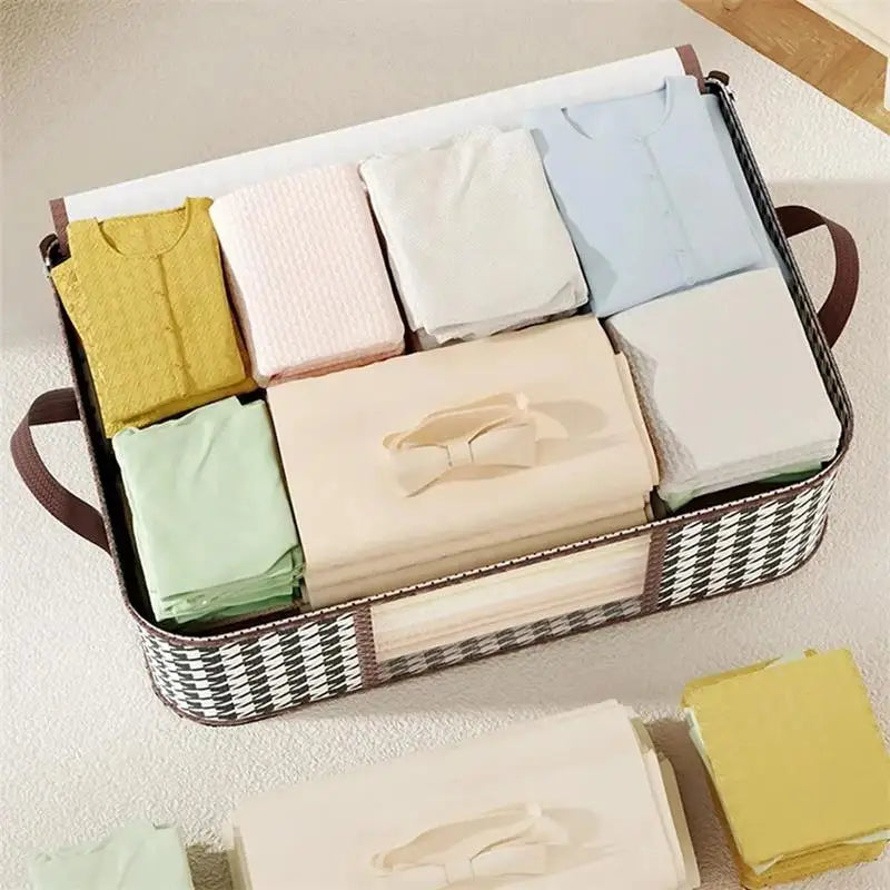Spacious Household Organizer – Foldable Storage Box for Clothes and Quilts with Dustproof Protection