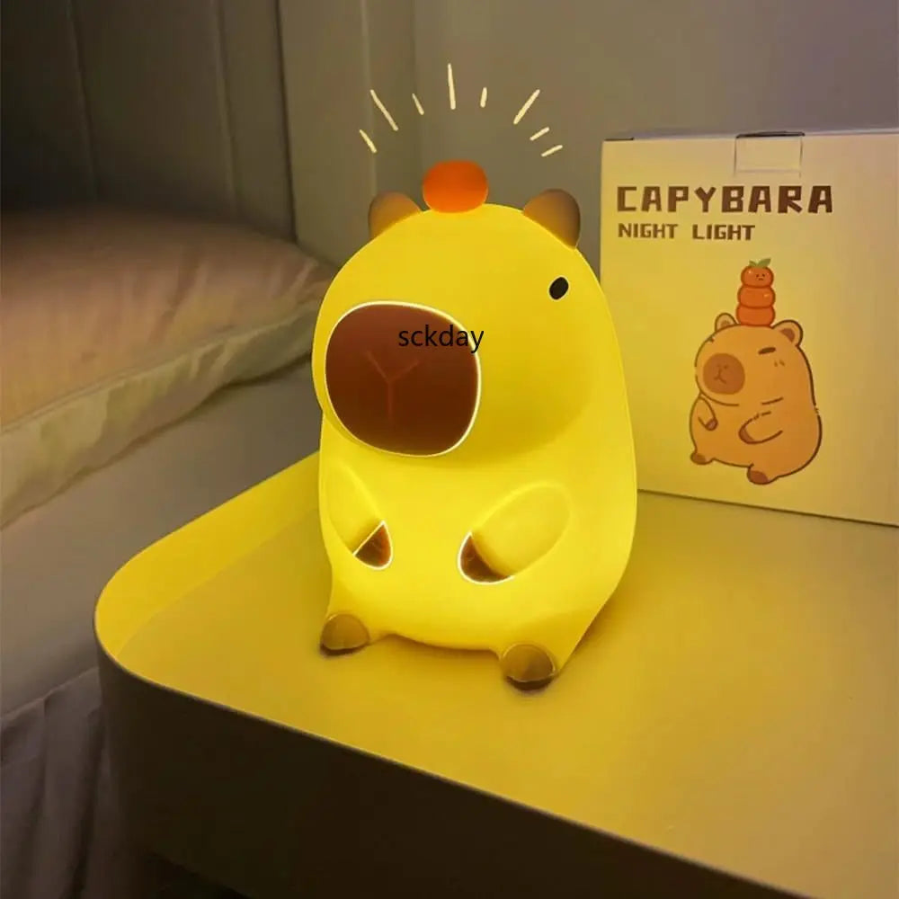 Capybara LED Night Light - Soft Silicone Touch Lamp for Kids' Room Decor π