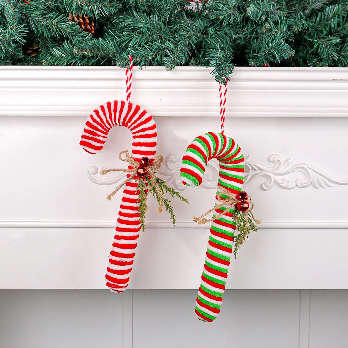 Christmas Plush Soft Candy Cane Ornaments π¬π