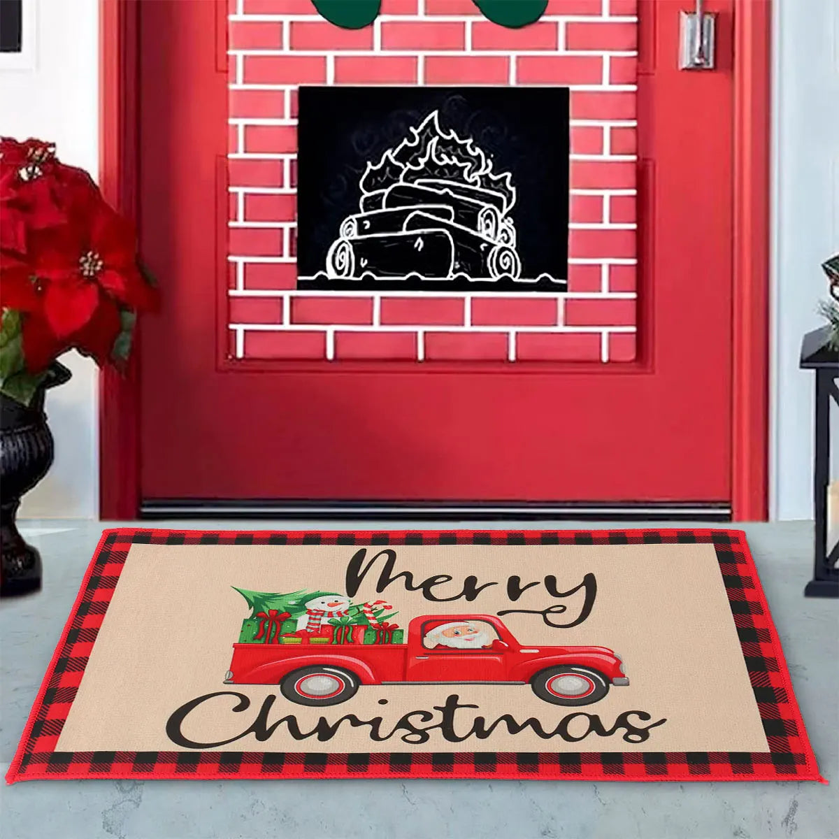 Christmas Door Mat β Santa Claus Outdoor Carpet for Home Decor