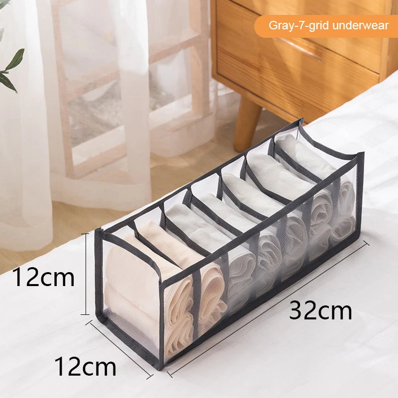 1pc Foldable Underwear Drawer Organizer – Storage Box for Underpants, Socks, and Bras