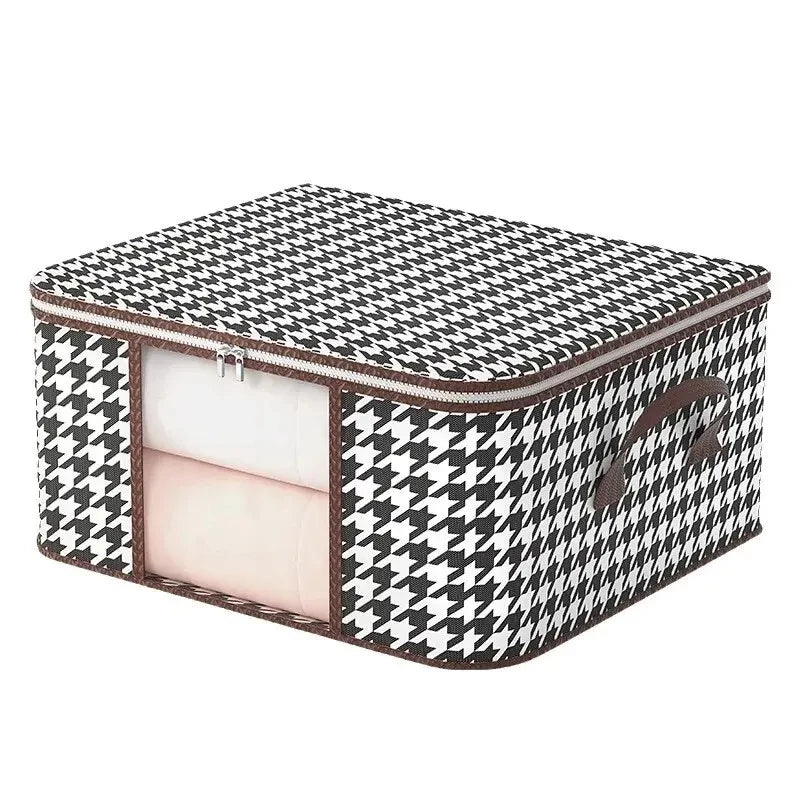 Spacious Household Organizer – Foldable Storage Box for Clothes and Quilts with Dustproof Protection