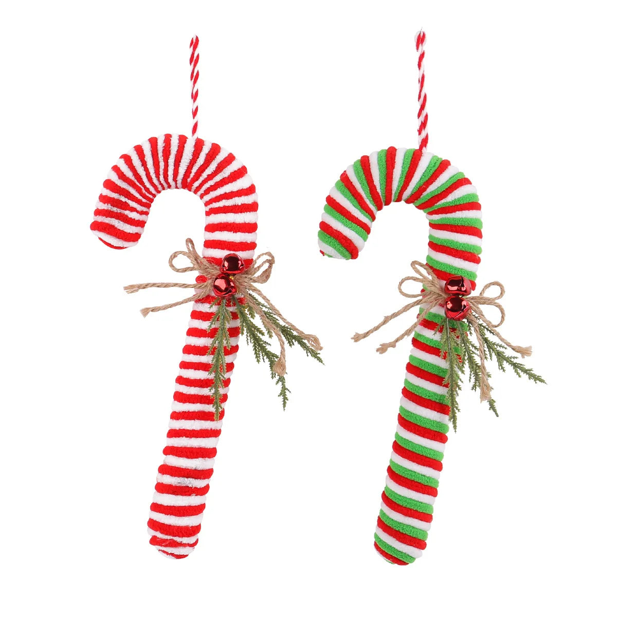 Christmas Plush Soft Candy Cane Ornaments π¬π