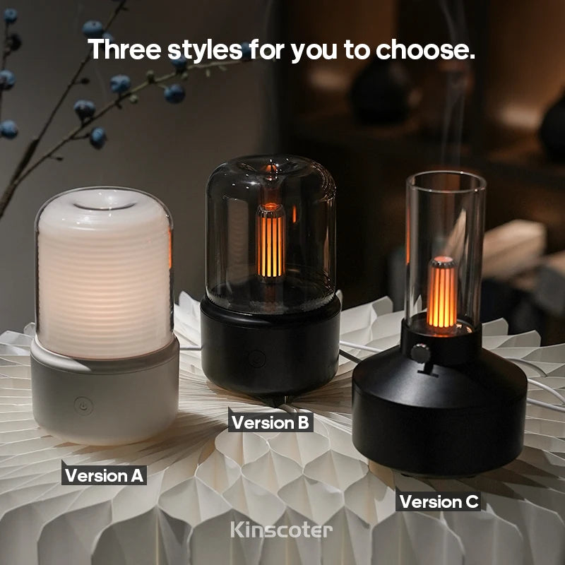 KINSCOTER Mini Ultrasonic Aroma Diffuser – USB Electric Essential Oil Humidifier for Bedroom