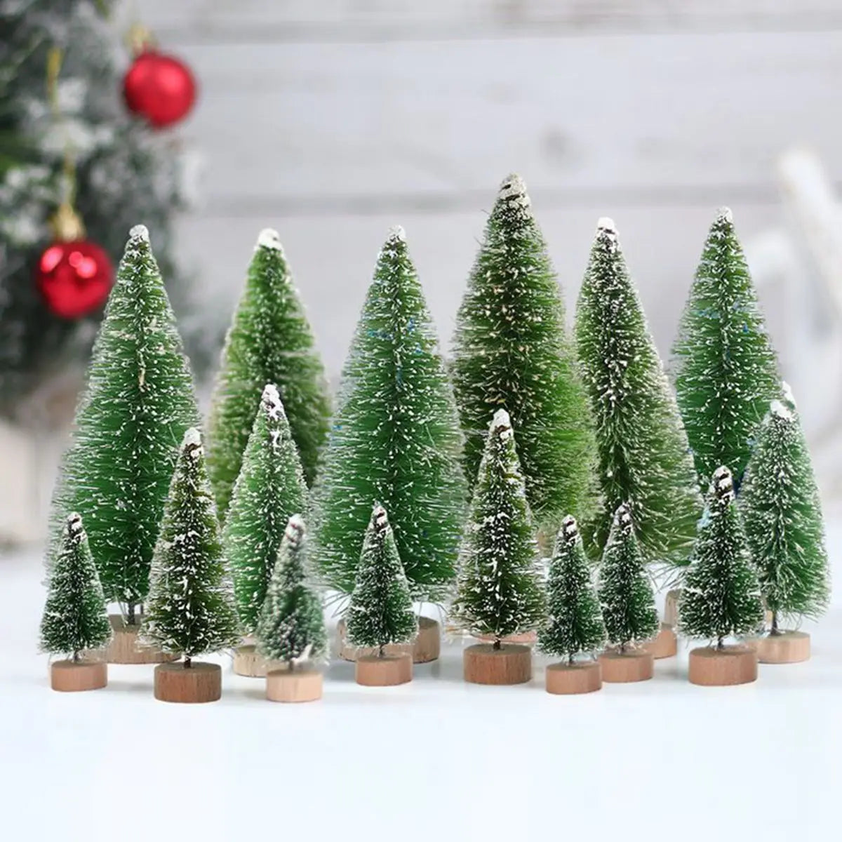 π Artificial Mini Wooden Christmas Tree β Tabletop Ornament Decor π
