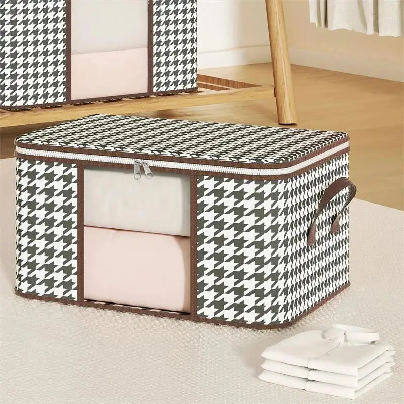 Spacious Household Organizer – Foldable Storage Box for Clothes and Quilts with Dustproof Protection