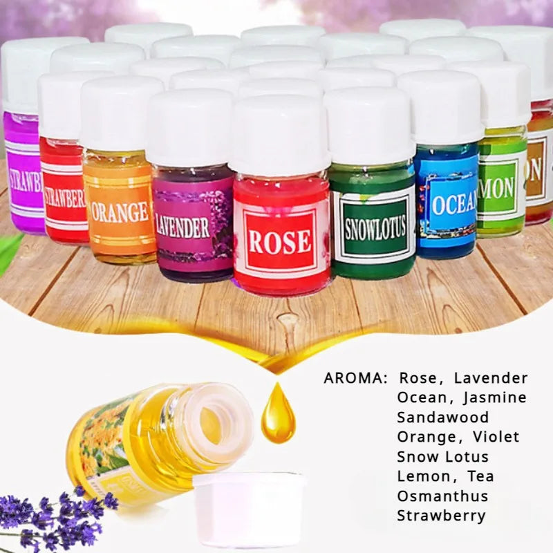 36x3ml Essential Oils Set: Lavender, Rose & Mixed Aromatherapy Blends β Perfect for Humidifiers, Diffusers & Room Fragrance