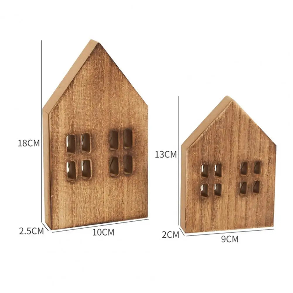 Mini Wooden Log Cabin Christmas Decor