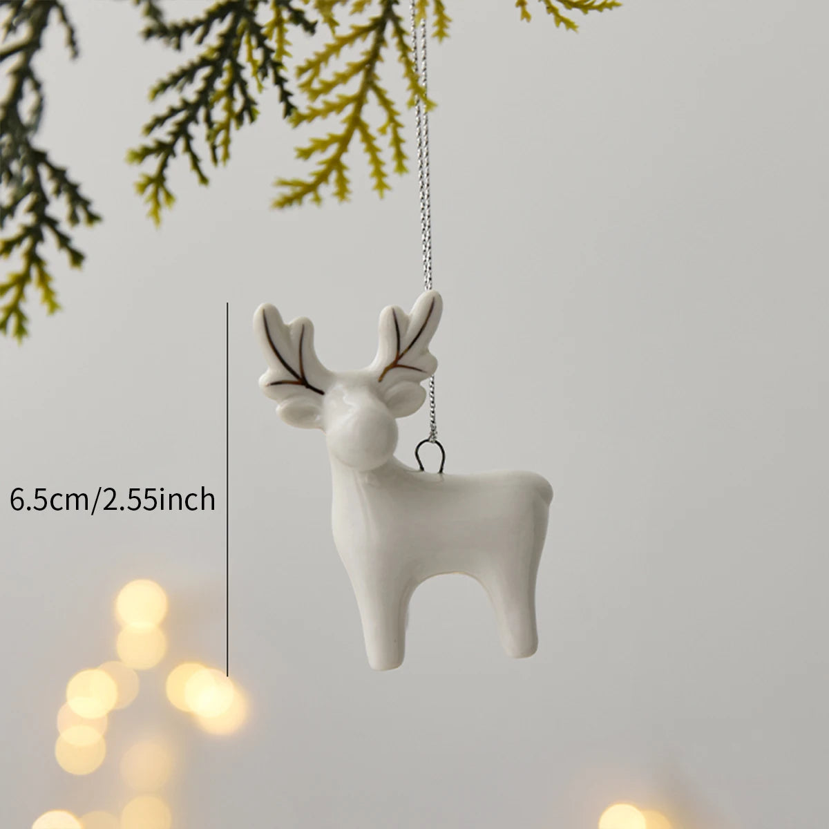 Mini Christmas Ceramic House Pendant with Santa & Elk 🎅🏠