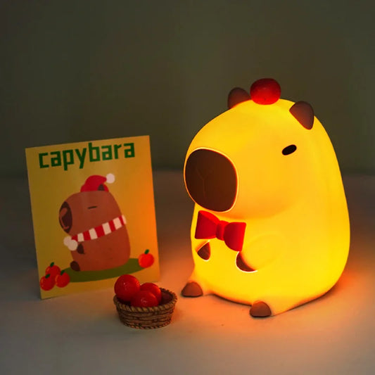 Capybara LED Night Light - Soft Silicone Touch Lamp for Kids' Room Decor 🎁