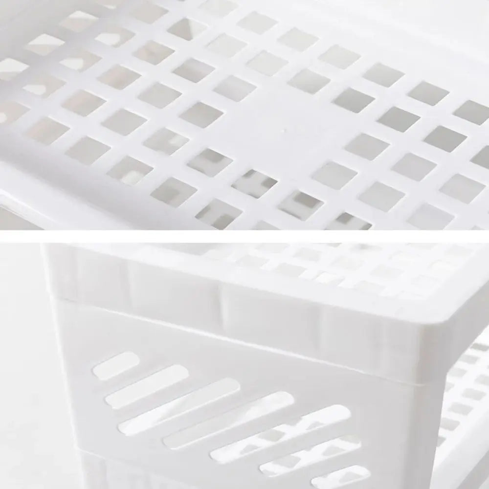 1PC Double-Layer Desktop Storage Rack – White Organizer for Office, Desk & Cosmetics