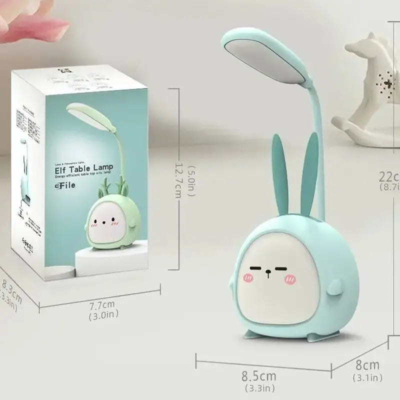 Adorable LED Animal Table Lamp - Adjustable, Eye-Friendly Night Light for Kids' Bedrooms & Bedside