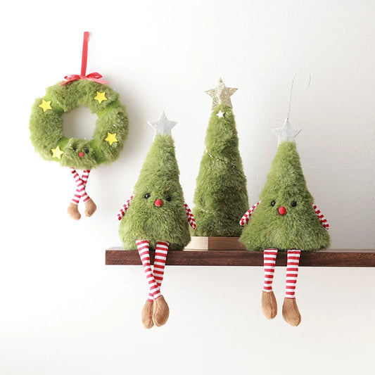 Cute Plush Christmas Tree Wreath Doll Decoration 🎄