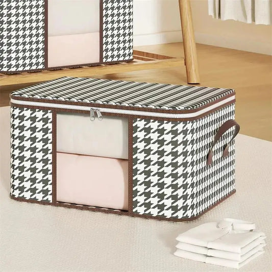 Spacious Household Organizer – Foldable Storage Box for Clothes and Quilts with Dustproof Protection