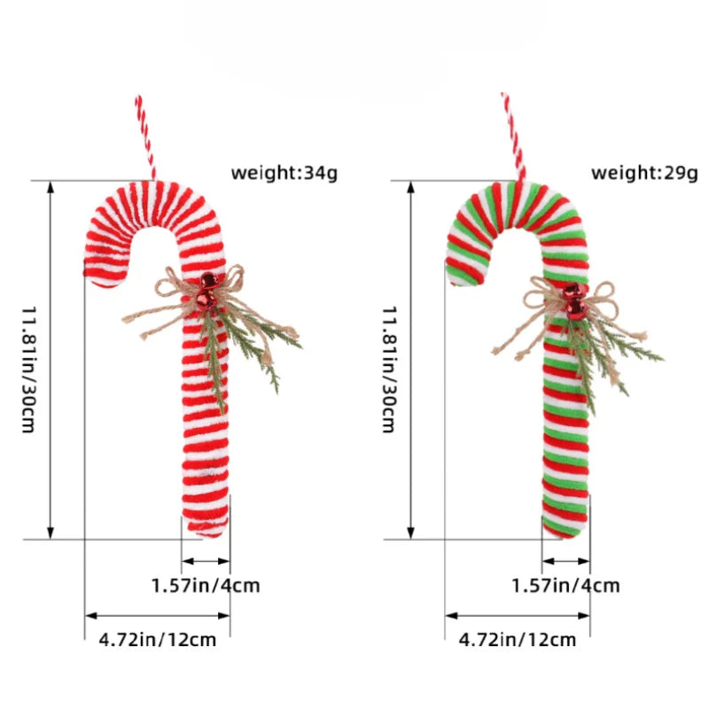 Christmas Plush Soft Candy Cane Ornaments 🍬🎄
